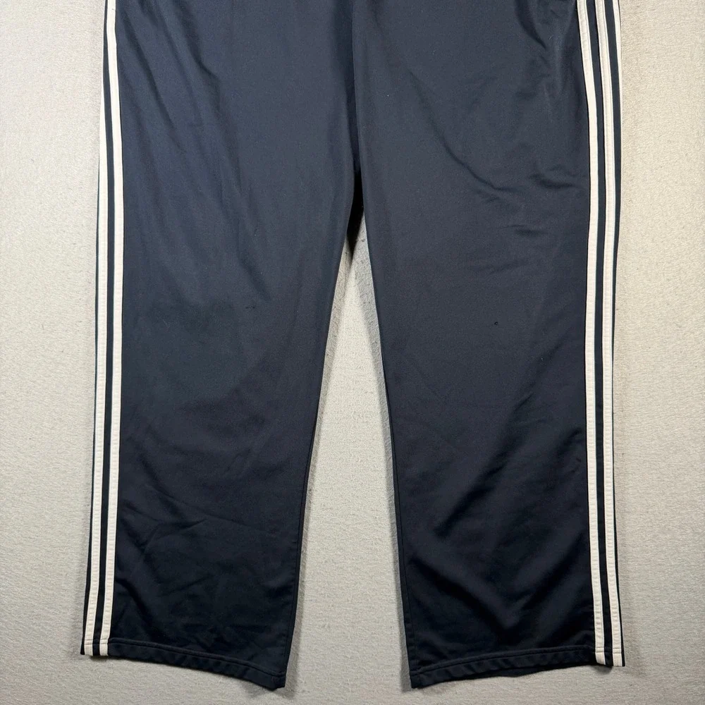 Vintage Adidas Men Blue Track Pants Athletic‎ Side Stripe Elastic Waist 2XL